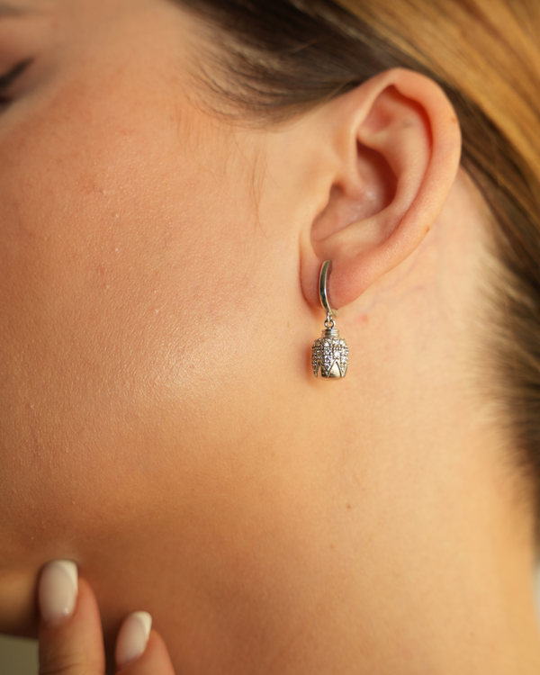 Tulip earring - full diamonds
