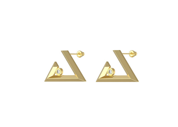 Noon earring- Geo letters