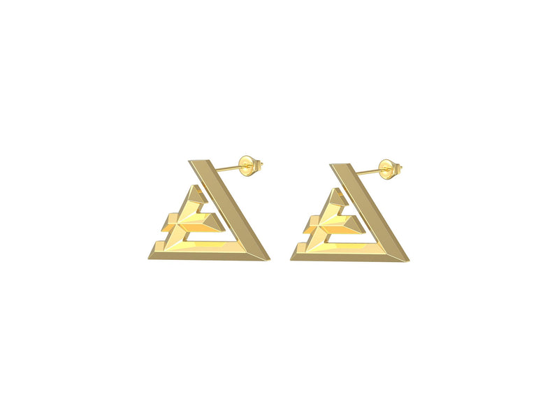 Kaaf earring- Geo letters