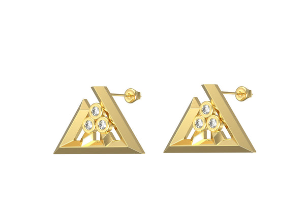 Sheen earring - Geo letters