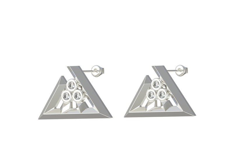 Sheen earring - Geo letters