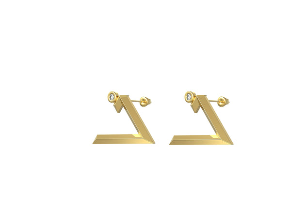 Zay earring- Geo letters