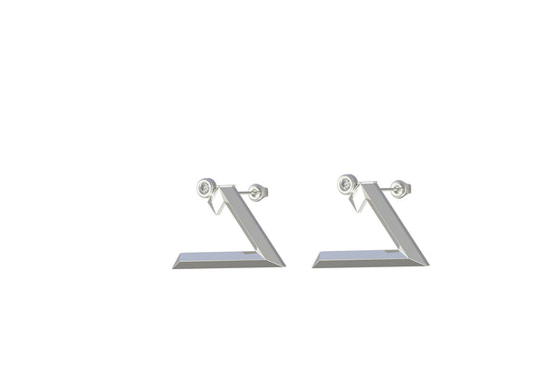 Zay earring- Geo letters