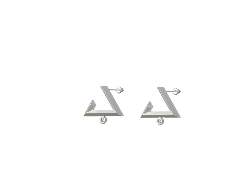 Baa earring- Geo letters