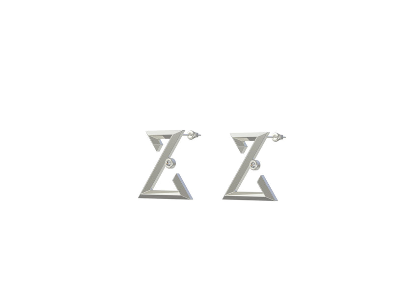 Jeem earring- Geo letters