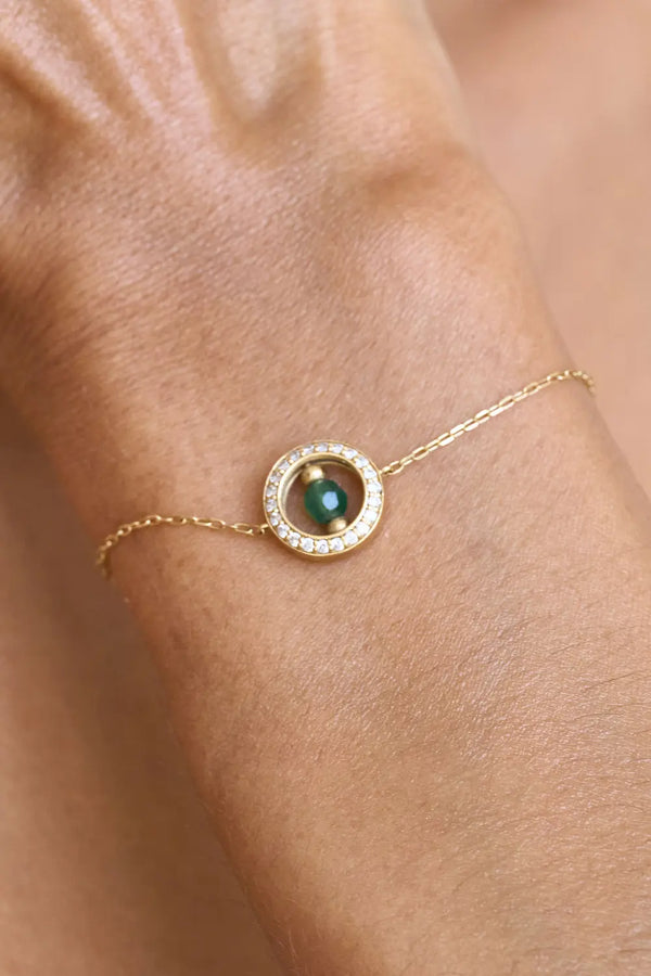 Mother's love diamond- Green onyx
