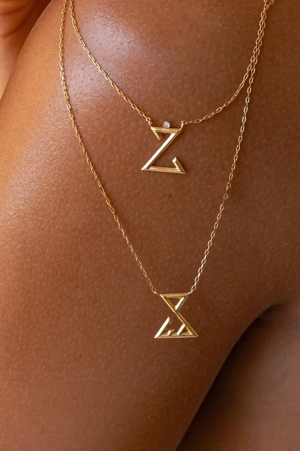 Khaa necklace - Geo Letters
