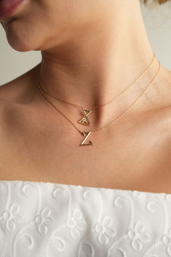 Sheen necklace - Geo Letters