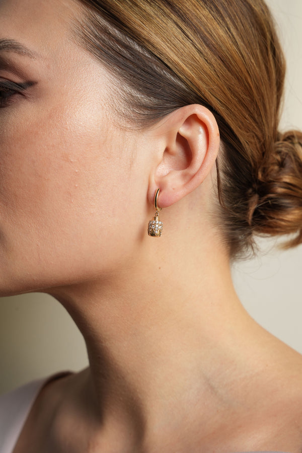 Tulip earring -full diamonds