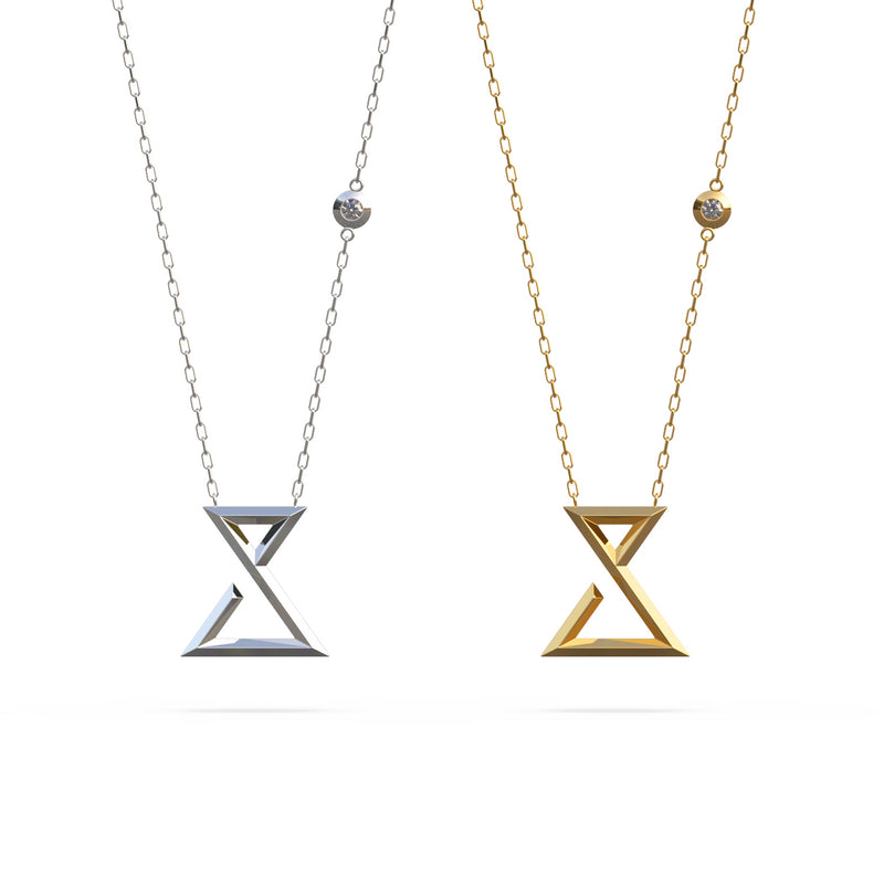 Laam necklace-geo letters