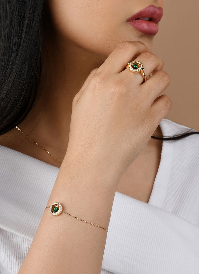 Mother's love diamond- Green onyx
